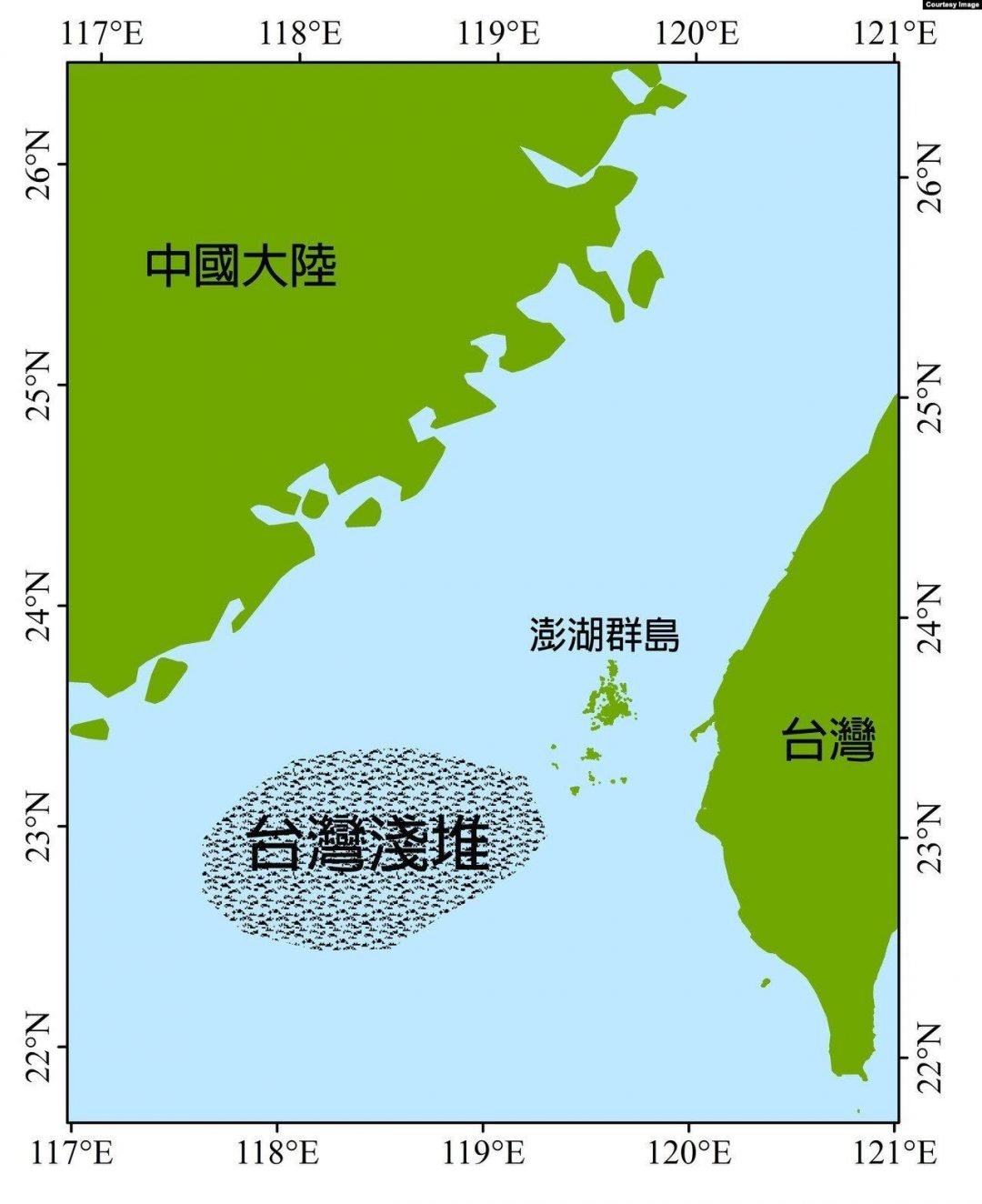 台灣灘海域位置圖(中研院生物多樣性研究中心研究員鄭明修提供)